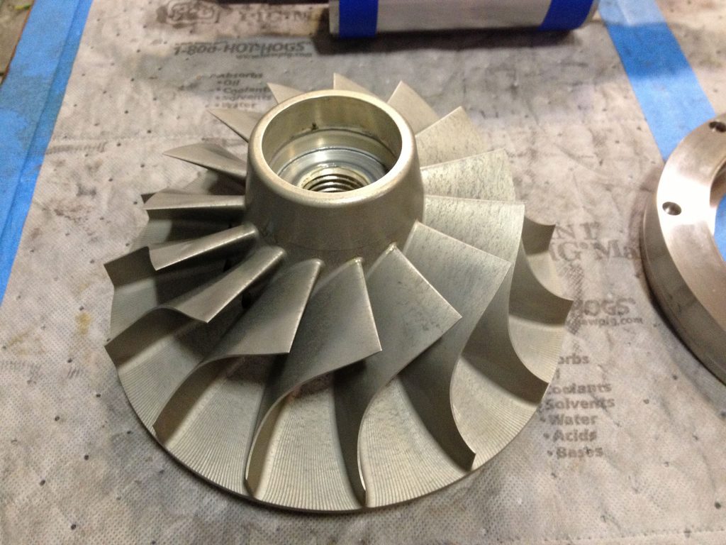 Anodized Expander Impeller Inspected after Mechanical Run