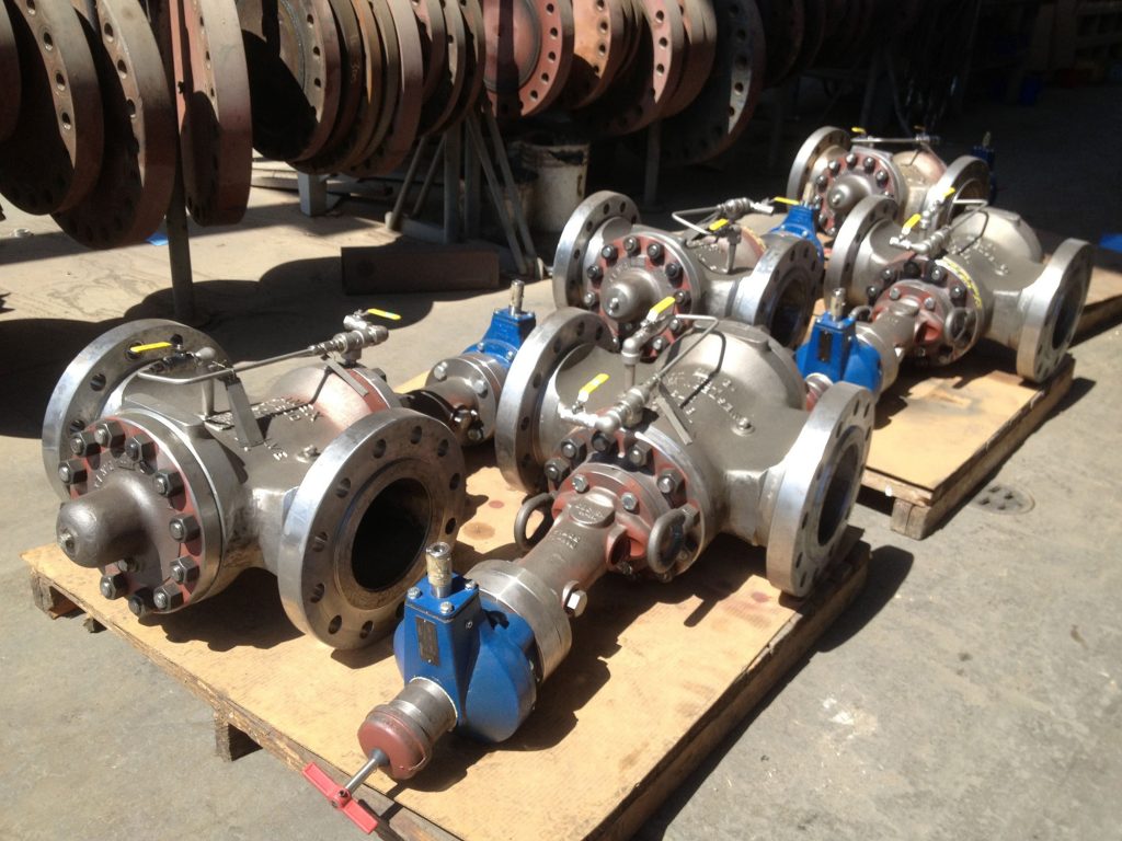 Motor Operated API6D Valves Ready for Blasting and Paint