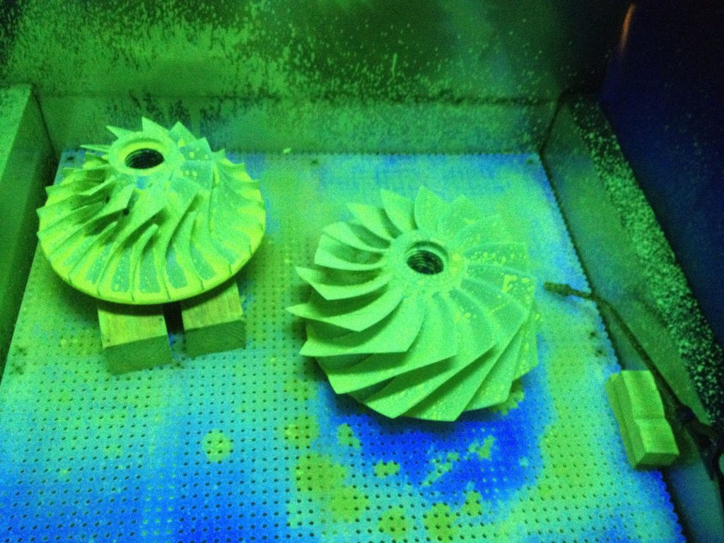 Post-Test Mag Particle Testing of Impeller Wheels
